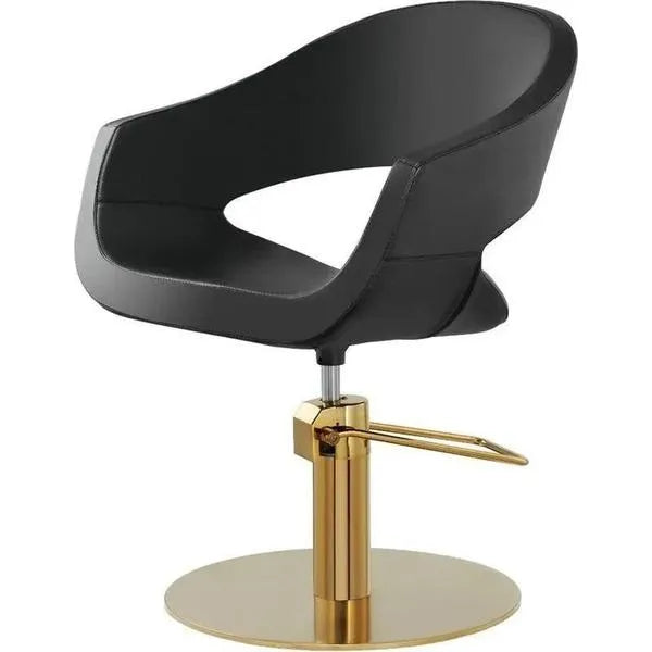 Sillón de peluquería Auric base dorada