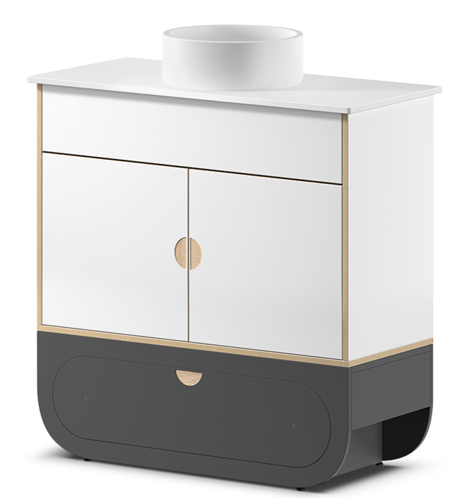 Mueble auxiliar con lavabo GRIS ikon