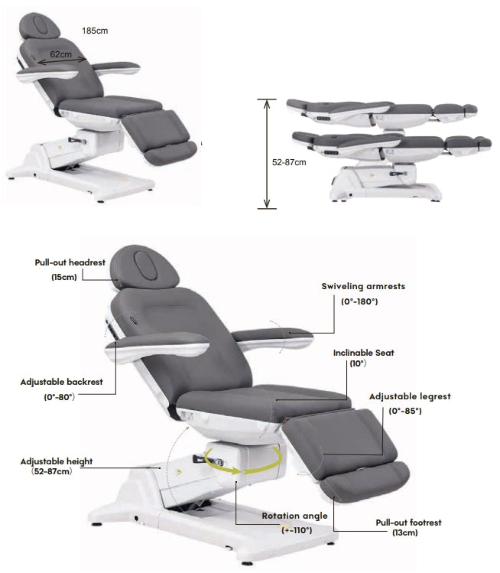 Sillón camilla ginecología Simus 4 motores