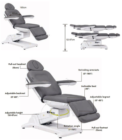 Sillón camilla ginecología Simus 4 motores